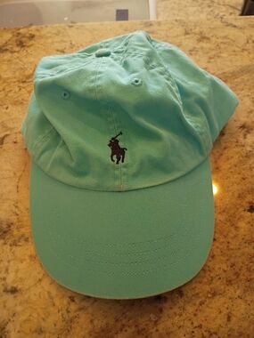Ralph Lauren  PoloTorquise W Navy Pony Baseball Cap-Last2!